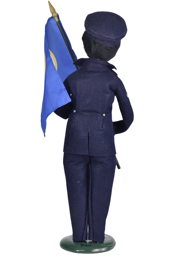 African American Air Force Woman with Flag