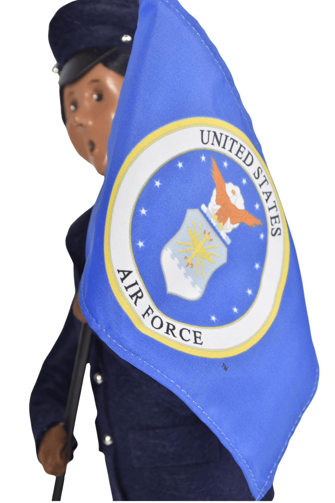 African American Air Force Woman with Flag