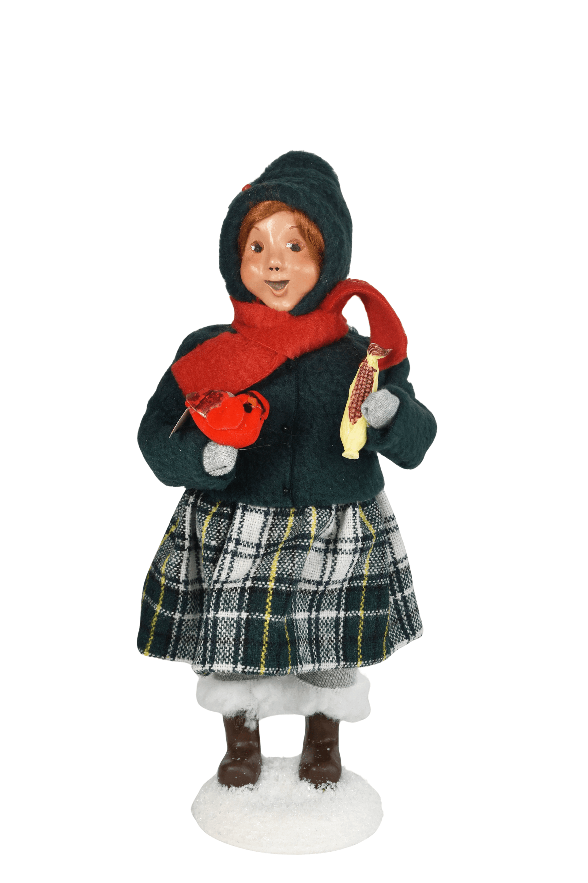 激レア Byers' Choice キャロラーフィギュア Cardinal Girl Caroler Doll, Byers' Christmas Figurine – Byers