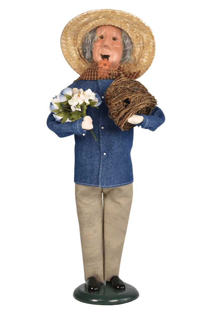 Gardening Man with Pipe