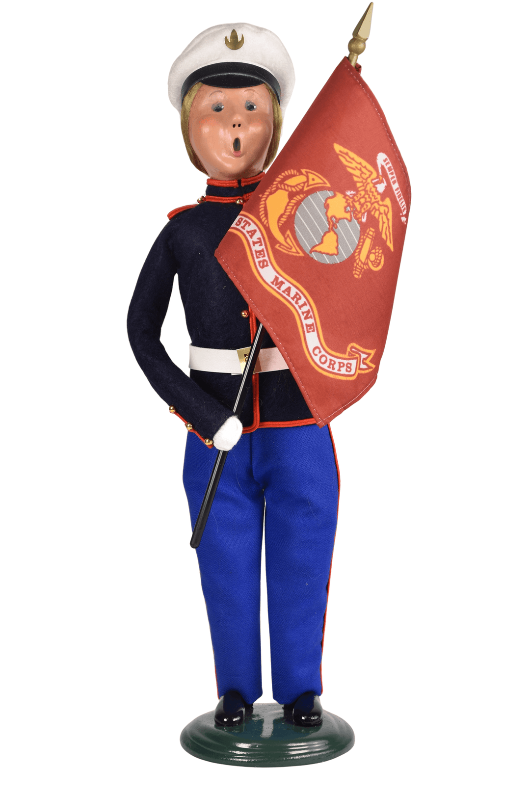 Marine Woman with Flag