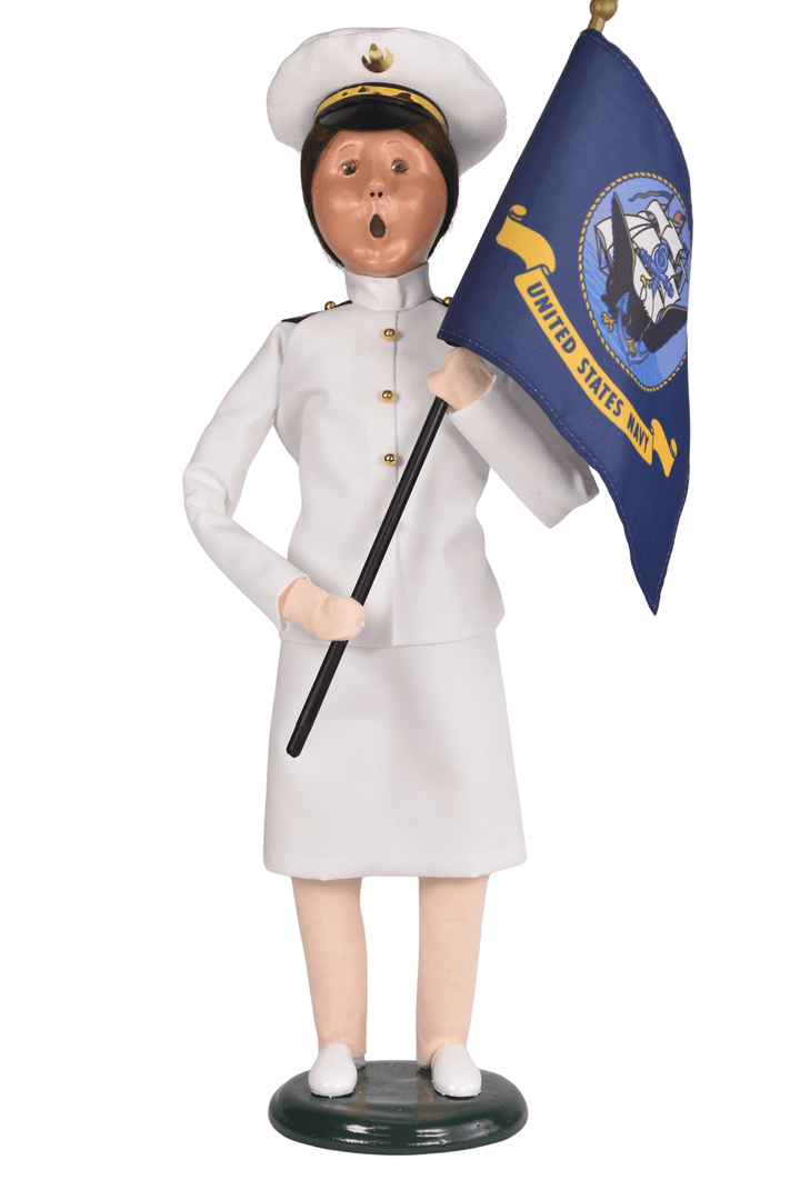 Navy Woman with Flag