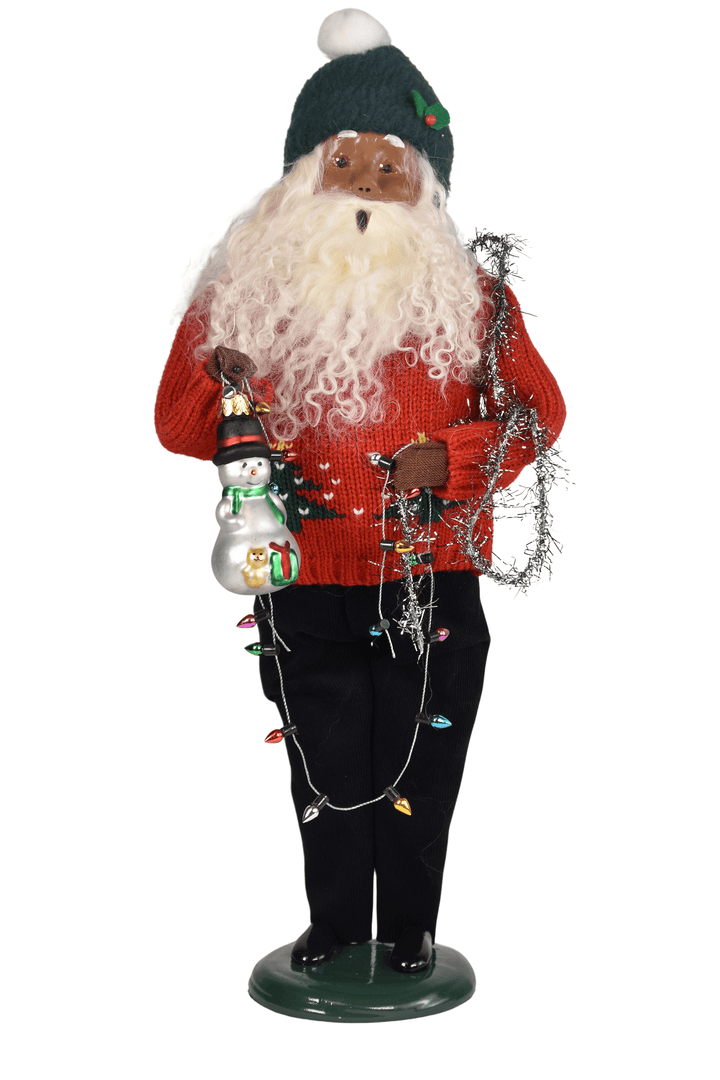 African American Decorating Santa