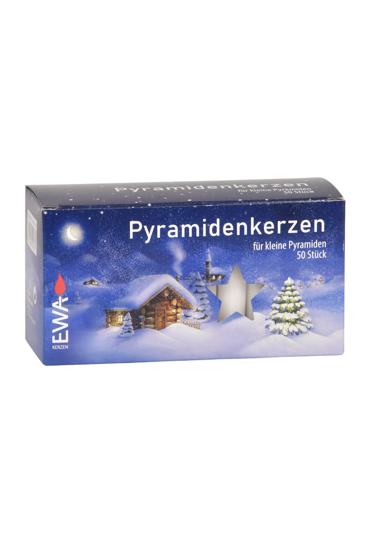 White Pyramid Candles - Box of 50