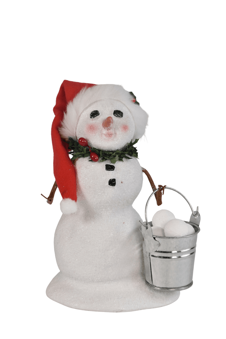 Snowman with Bucket Snowballs