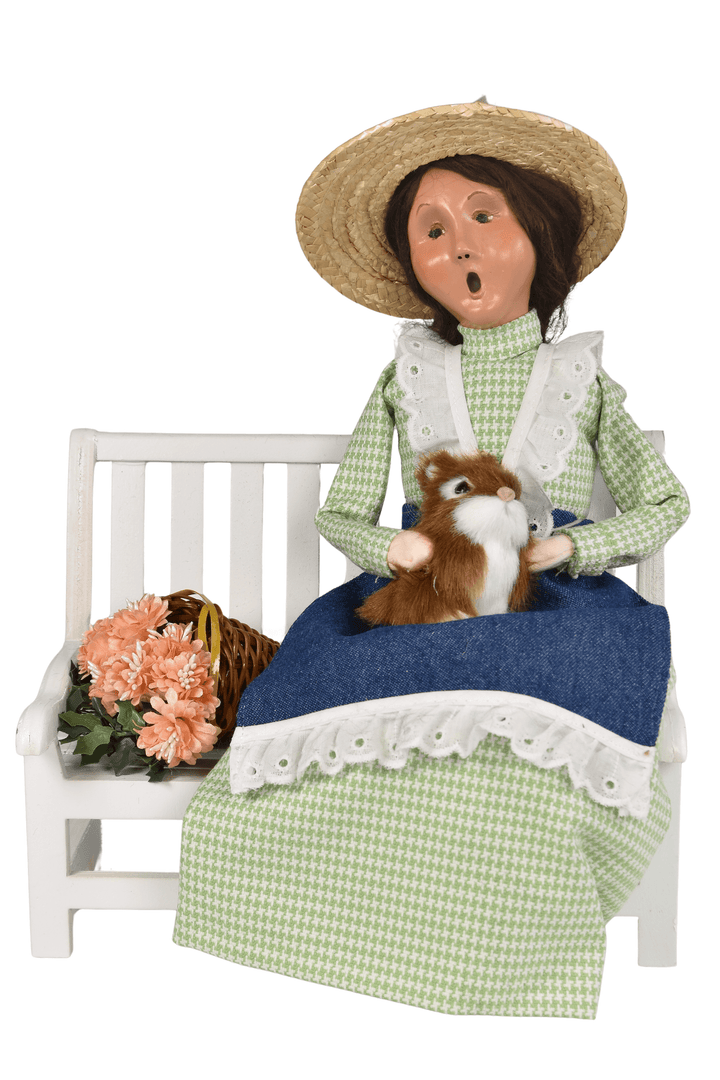 Easter Woman on Bench