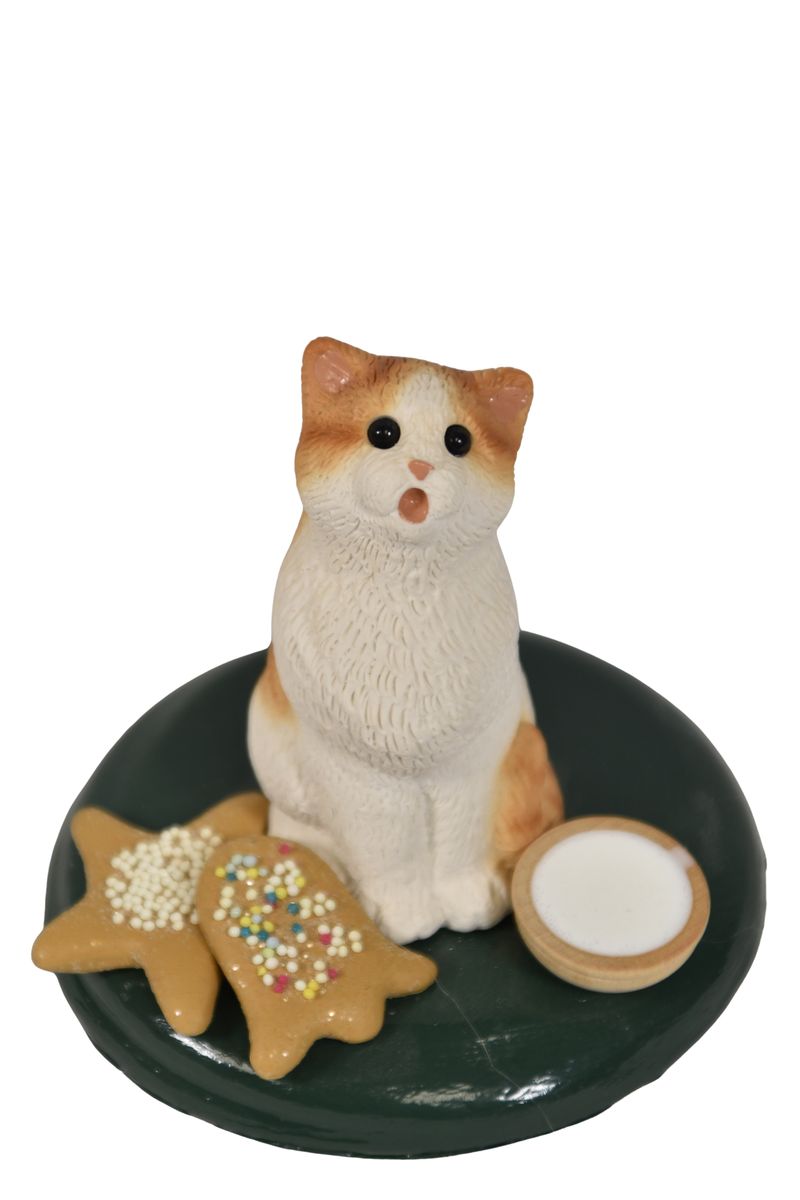 Tabby with Milk & Cookies