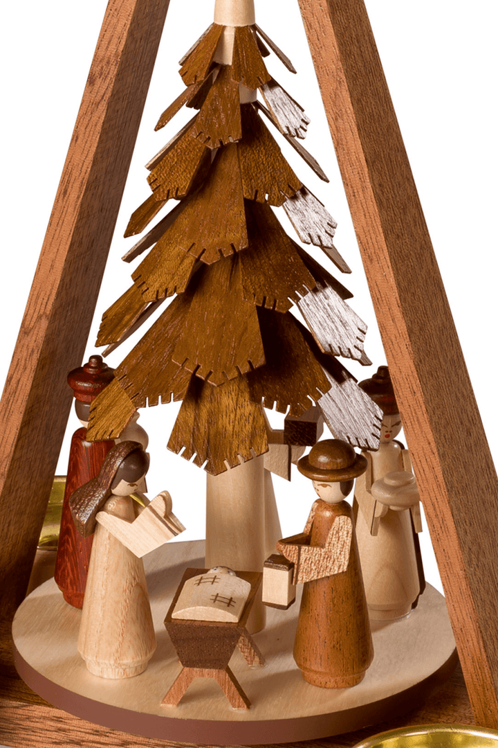 Nativity Natural Wood - German Pyramid