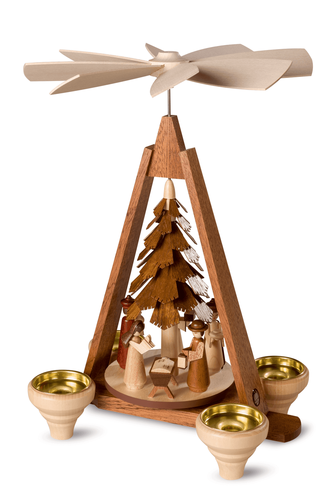 Nativity Natural Wood - German Pyramid