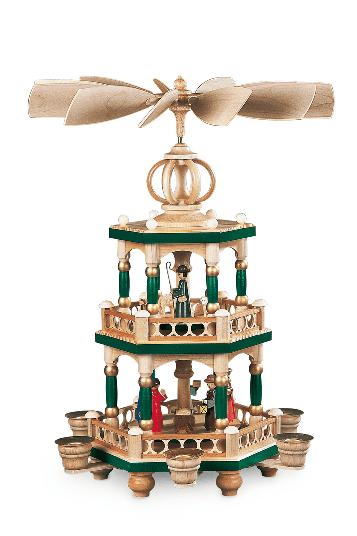 Christmas Story Hand Painted 2 Tier - German Pyramid