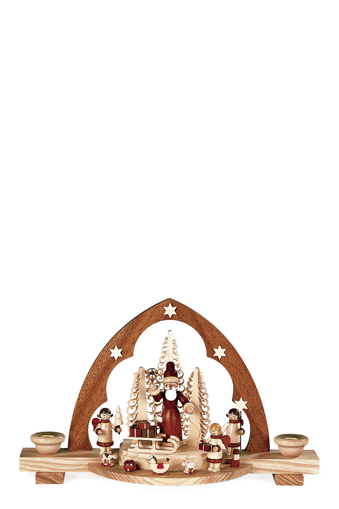 Santa Giving Out X-Mas Presents - German Candle Arch