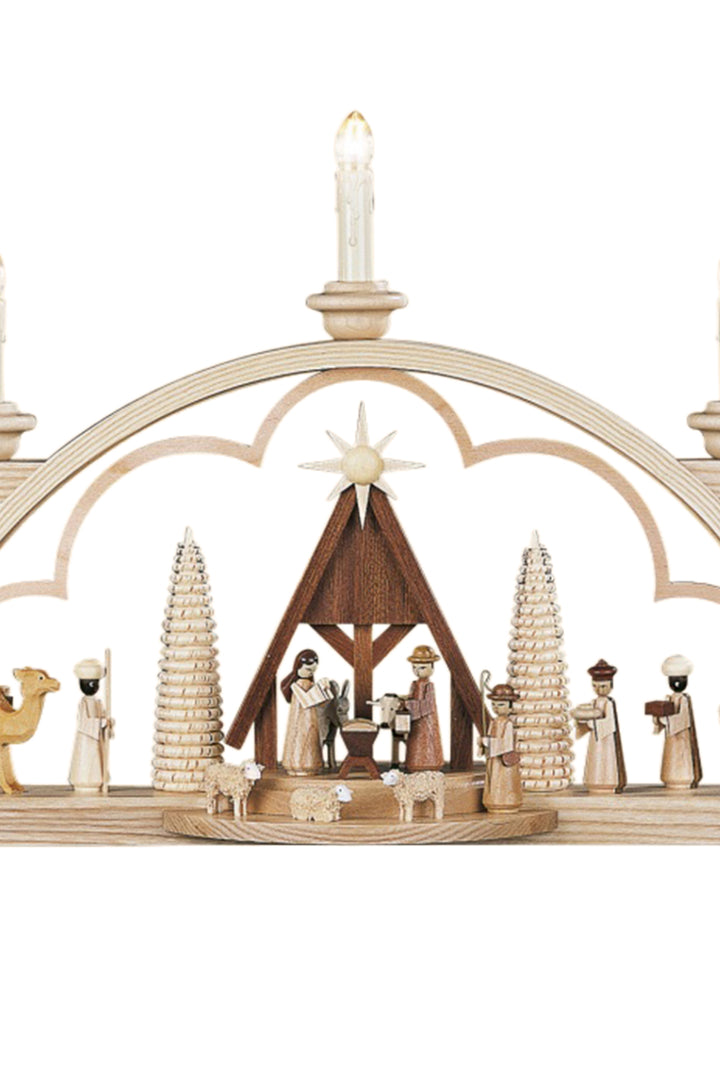 Candle Arch Nativity Scene withManger