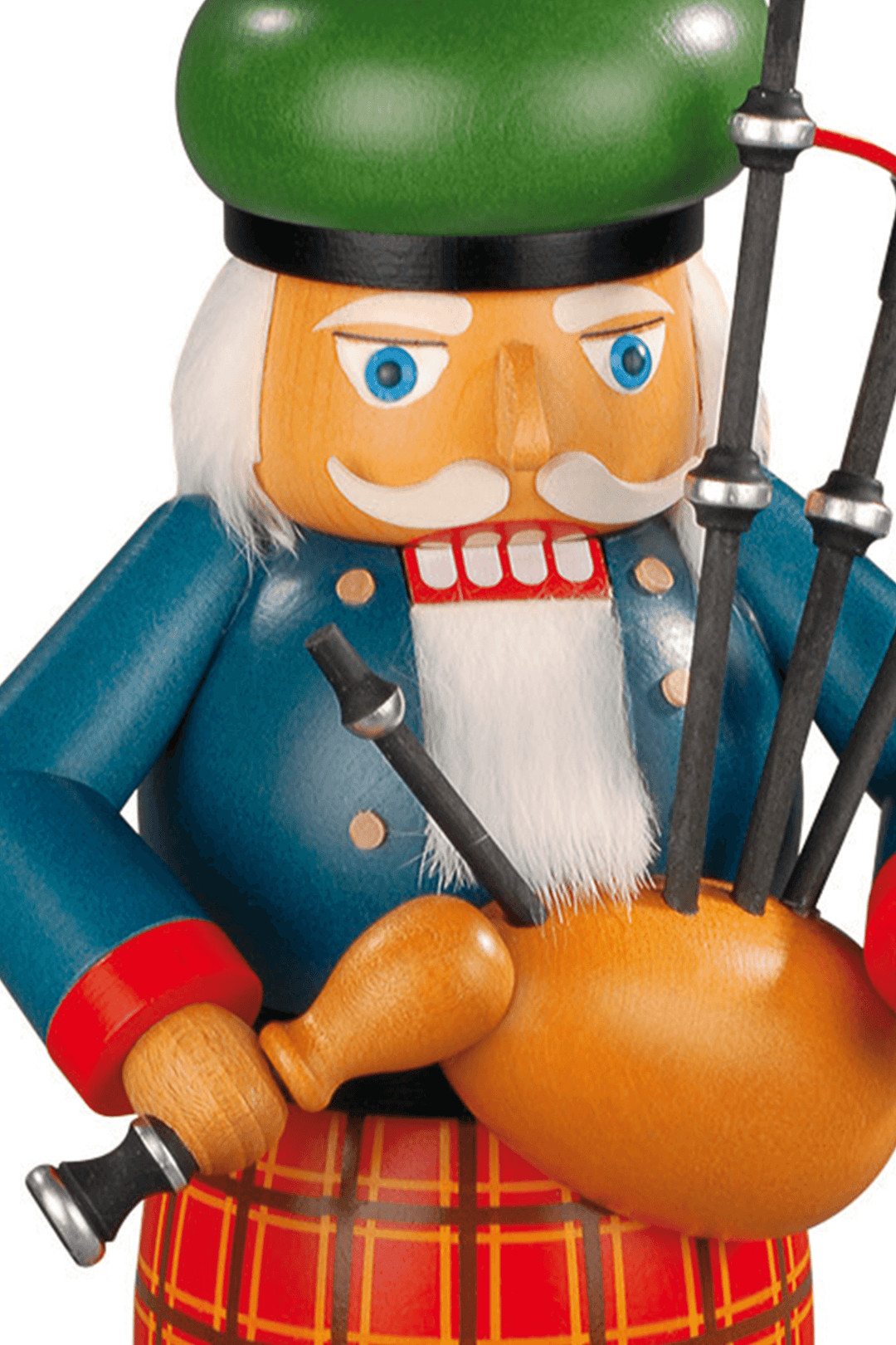 Scotsman With Bagpipes Red - German Nutcracker
