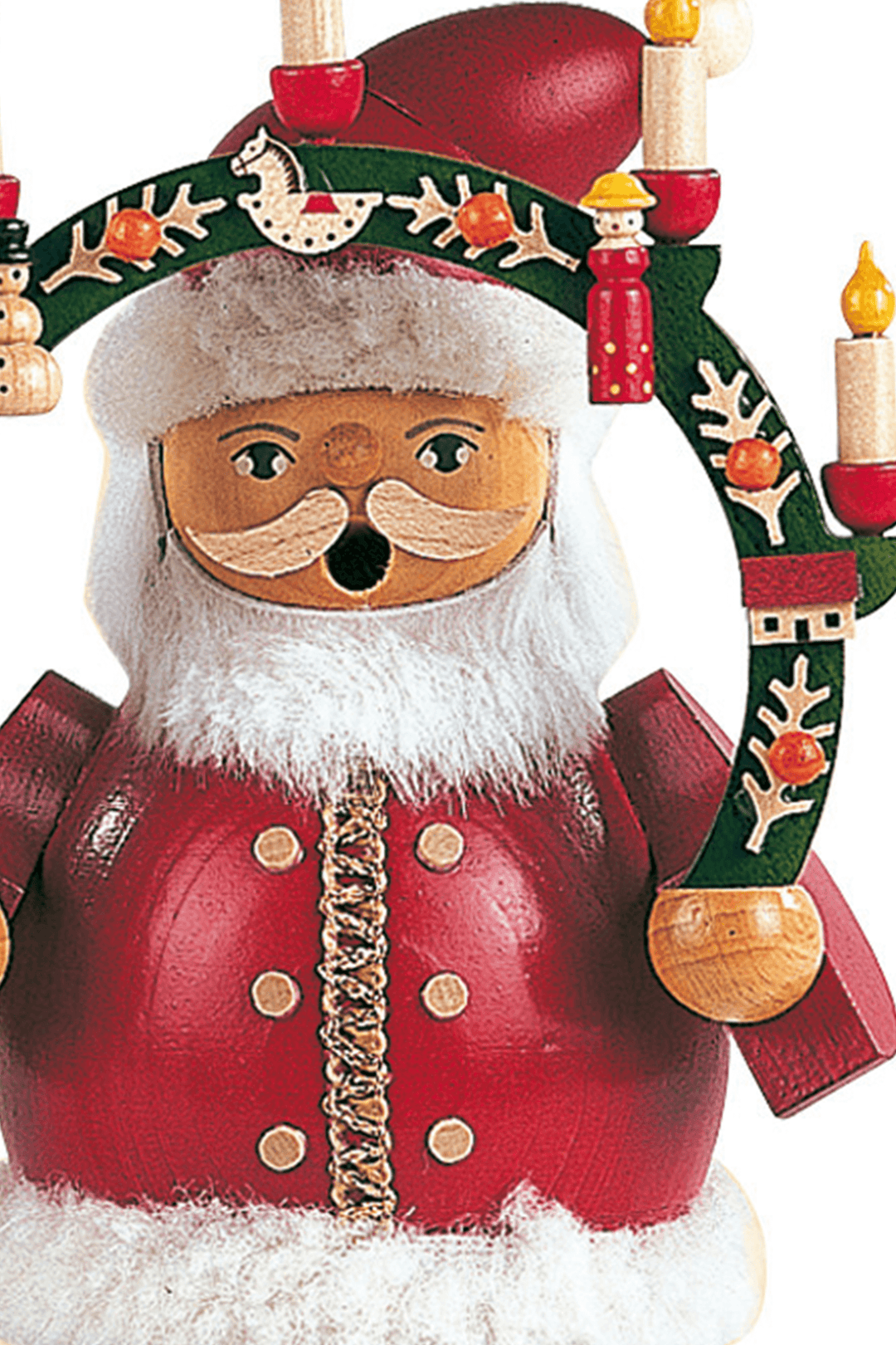 Santa Under Candle Arch - German Smoker
