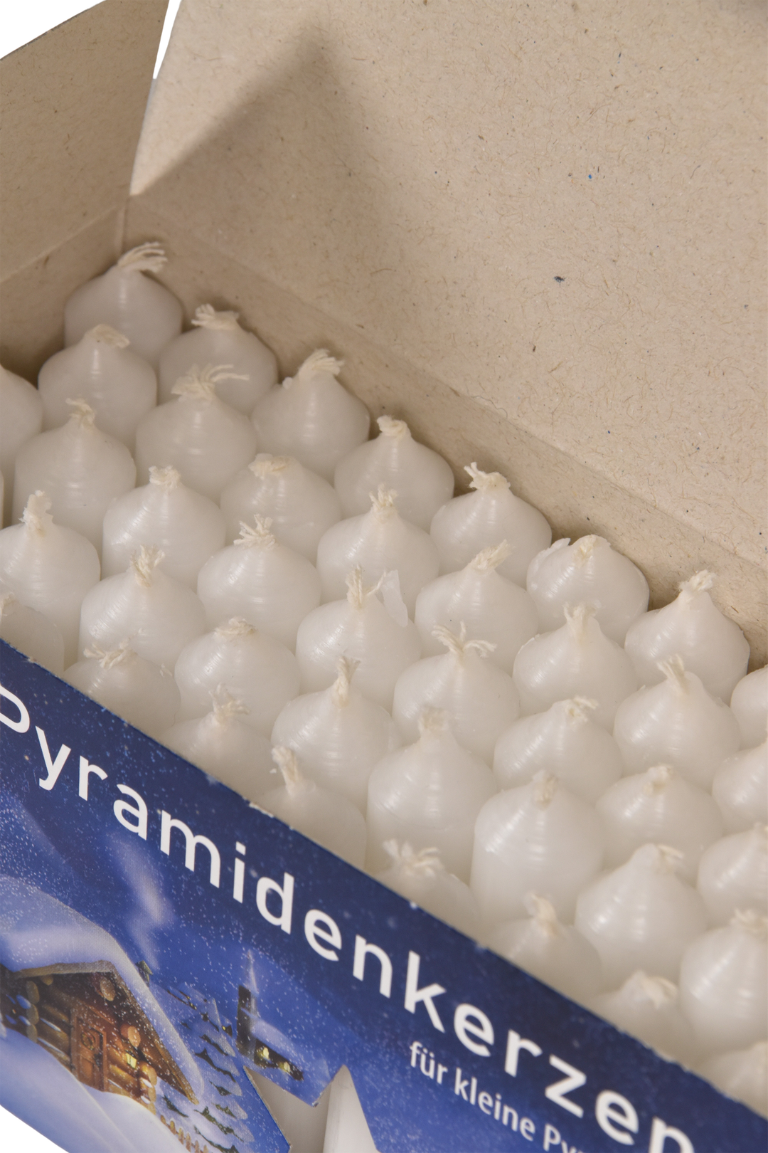 White Pyramid Candles - Box of 50