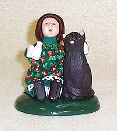 1999  Girl Toddler with Cat
