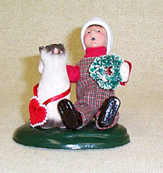 2000  Boy Toddler with Cat