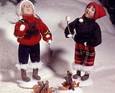 2009  Girl and Boy Roasting Marshmallows