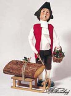 2001  Colonial Man with Yule Log