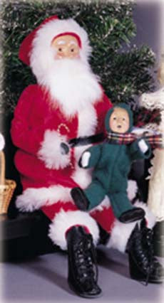 1998  Santa on Bench with Toddler