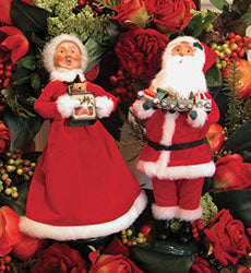 2008  Red Velvet Santa with Toy Train