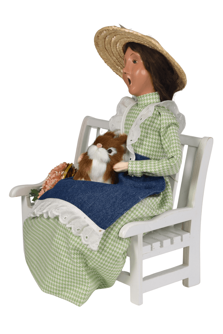 Easter Woman on Bench