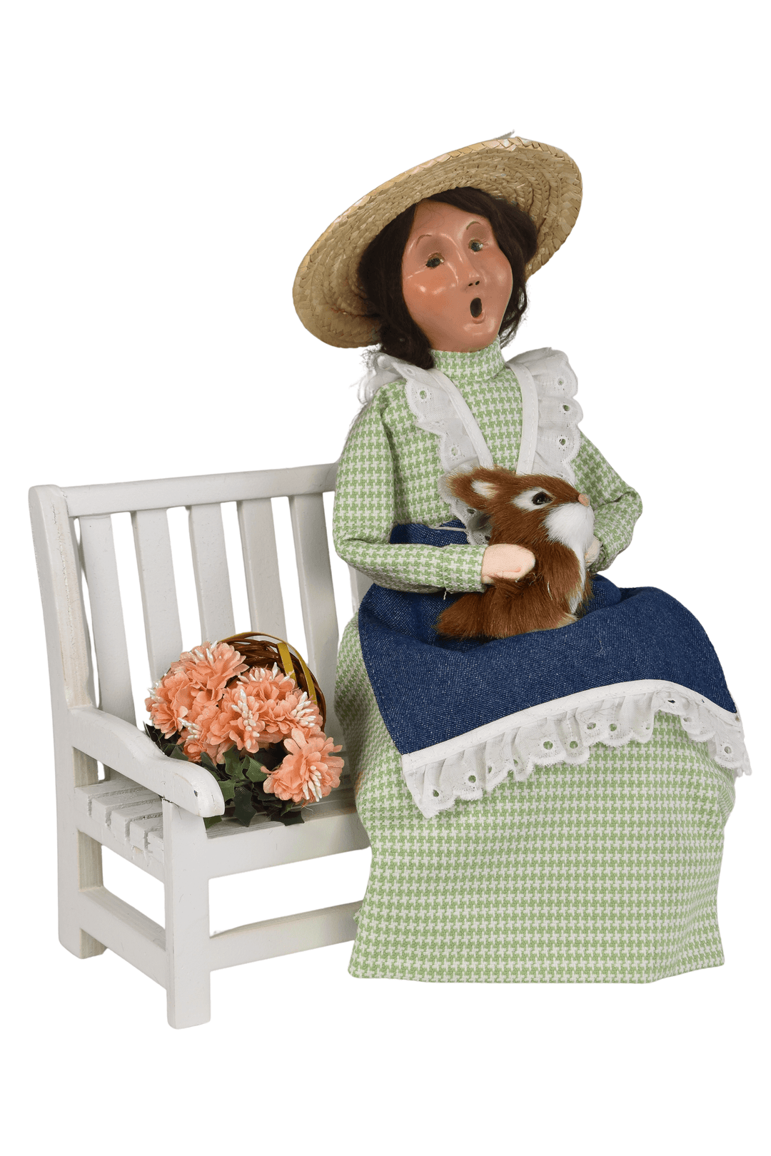 Easter Woman on Bench